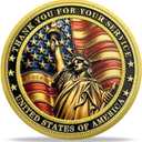 2 x United States General Military Challenge Coin Thank You for Your Service Souvenir Commemorative Collection - OMAR N. Bradley