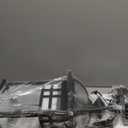 Emliviar 20 Inch Outdoor Pendant Light for Porch, Outdoor Chandelier for Porch, Die-Cast Aluminum with Seeded Glass, Black Finish, DE281H-M BK