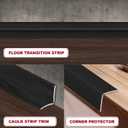 Kikerike 1.6 Inch x 10 Feet Wall Corner Protector Peel and Stick Corner Trim Molding Strip Self Adhesive wall Edge Protectors Guards for Edge Ceiling, Black