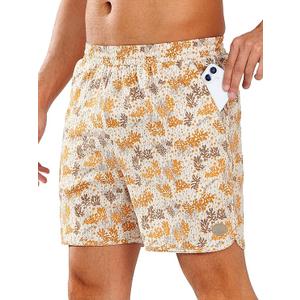 NORTHYARD Mens Swim Trunks 5" Beach Swim Shorts Quick Dry Bathing Suit with Mesh Liner Packable 2XL