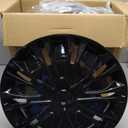 Hubcap Wheel Cover Replacement R14 Hub Caps Universal-Fit Steel Wheel Rim Cover ABS Material Exterior Accessories for Car Truck SUV -Set of 414-inch, Black