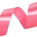 2 x 50 Yards 1 Inch Brink Pink Satin Ribbon, Single Face Polyester Solid Color Craft Fabric Ribbon for Handmade Roses, Gift Wrapping, Bouquets, Wedding, Christmas, and Party Decoration