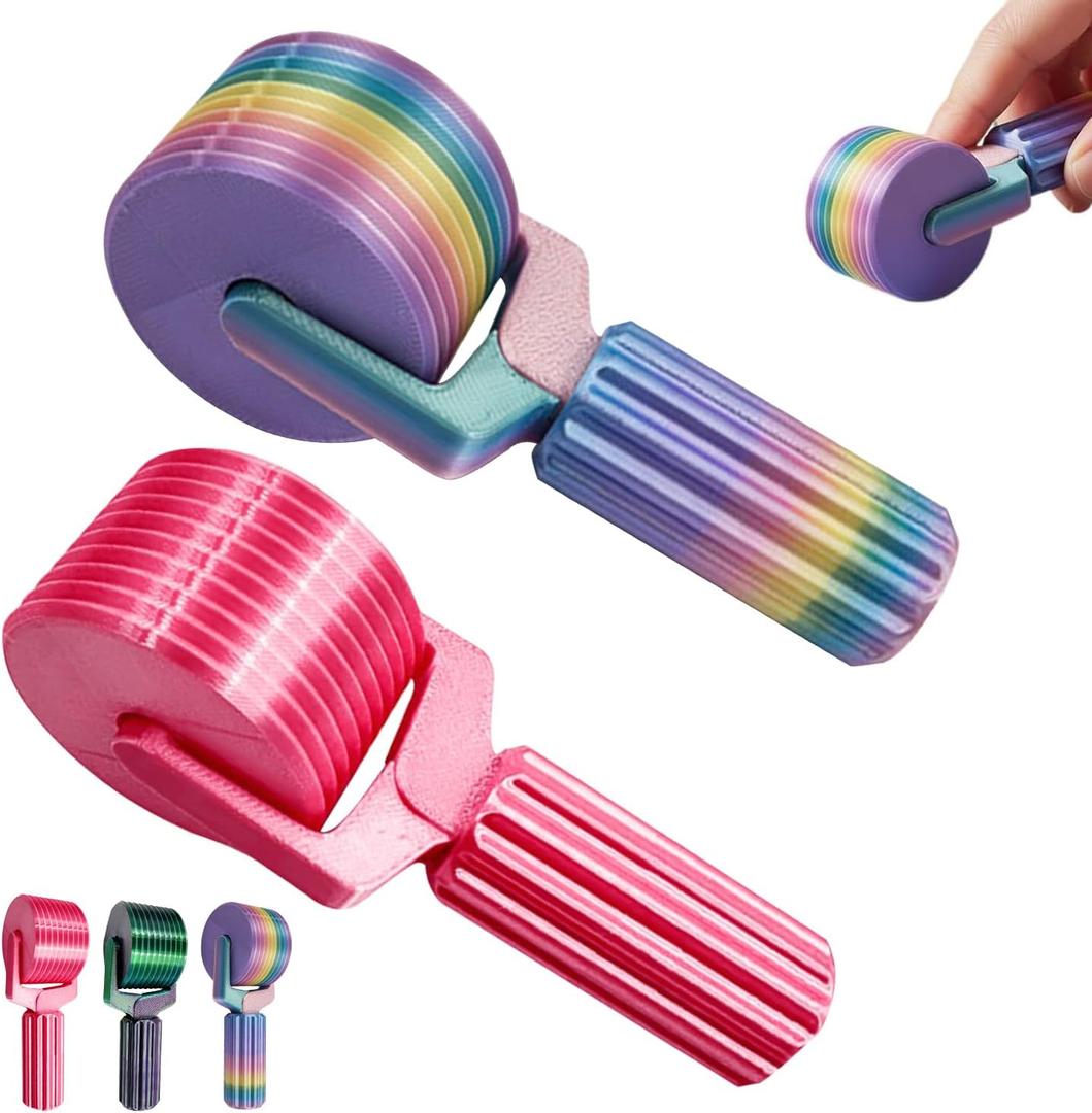 Diamond Art Roller - Diamond Painting Tools,Essential DIY Craft Tool for Rhinestone Embroidery,Easy-Grip Hand Roller, Detachable Diamond Painting Tools and Accessories (Rainbow+Pink)