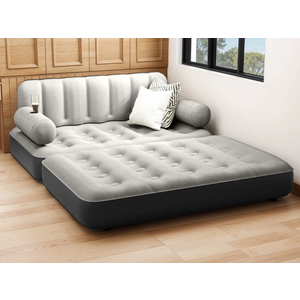 Alwyn Home 2-In-1 Queen Inflatable Sofa Bed With Headboard And Pump Convertible Blow Up Couch