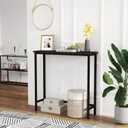 HollyHOME Narrow Console Table, 29.5" Slim Entryway Table, Sofa Stand, Hallway Shelf for Hallway, Bedroom, Living Room, Foyer, Black
