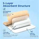 Silicone Foam Dressing 6x6 inches 10 Pack Advanced Exudate Control for Pressure Ulcers, Surgical Wounds & Diabetic Care Waterproof Wound Dressing First Aid Bandage for Wound Care