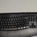 Wireless Keyboard and Mouse Combo, 2.4G Full Size Wave Keys Ergonomic Keyboard with Wrist Rest and 3-Level DPI Adjustable Wireless Ergonomic Mouse for Windows, Mac OS Desktop/Laptop/PC(Black)