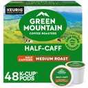 Green Mountain Coffee Roasters Half Caff, Single-Serve Keurig K-Cup Pods, Medium Roast Coffee Pods, 48 Count (EXP 12/29/25)
