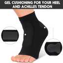 Nuanchu 2 Pairs Padded Skate Socks Ice Skating Protection Socks Lace Bite Gel Pads Ankle Malleolar Sleeves Protection Guards for Front Foot Shin Achilles Tendon Heel (Black,Ankle and Lace Bite)