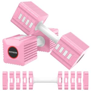 Adjustable Weight Dumbbells Set of 2, 3.4lb/5.7lb/8lb/10.3lb/12.6lb Each Hand Weight Sets for Women/Men, Adjustable Dumbbells Set for Home Gym Fitness Workout Strength Training