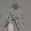 Momcozy Bottle Brush Kit, Innovative Push-Press Design for Better Cleaning - Baby Bottle Cleaner Brush for Baby Bottle, Breast Pumps, Nipples, and More - Can Generate Foam for Better Cleaning, Green (Press Bubble Style)