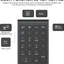 cimetech BT Number Pad, Wireless Numeric Keypad Numpad, 22 Keys Portable Mini Financial Accounting Keyboard for Laptop Notebook, Desktop, Surface Pro, PC