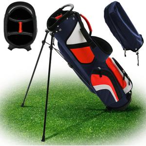 Ultra-Lite Golf Stand Bag - 3 Lbs, 4 Way Divider Portable Golf Club Carry Bag, Water-Repellent Golf Travel Case with Rain Hood, Golf Gifts for Men and Women