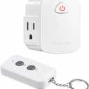 DEWENWILS Remote Control Outlet, Upgraded Version Wireless Remote Light Switch for Lamp, Household Appliances, 15A/1875W, 100 FT Long Range, Compact Side Plug, ETL Listed, White