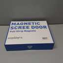 Magnetic Thermal Insulated Door Curtain Fits Door Size 38" x 83", Curtain Size 40" x 84", Thicker Layered Fabric Insulated Door Cover, Keep Warm Winter & Cool Summer, Dark Grey Fabric