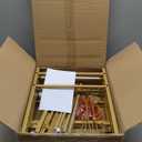 TUTOTAK Bar Cart, Serving Cart for Home, Drink Cart, Mobile Kitchen Shelf with Wine Rack and Glass Holder, Rolling Beverage Cart, Gold BC01BB031