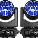 BETOPPER LM0740 Moving Head Light 7x40W RGBW Beam/Wash/Zoom/CTO Effect Bee Eye LED Stage Lighting Spot Lights with Sound Activated for DJs, Bars, Christmas, and Home Party Lighting,2 Packs