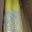 Pangda 2 Pcs Flat Top Bollard Covers Yellow and Red Bollard Post Sleeve for Home Parking Fence Pole Pipe (6" X 52")