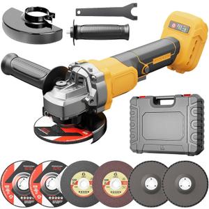 Cordless Angle Grinder, Brushless 4-1/2 Power Grinder Compatible with DeWalt 20V MAX Battery, 3-Speed, 7000 RPM, for Cutting, Grinding, Polishing  Tool Only (Battery Not Included)