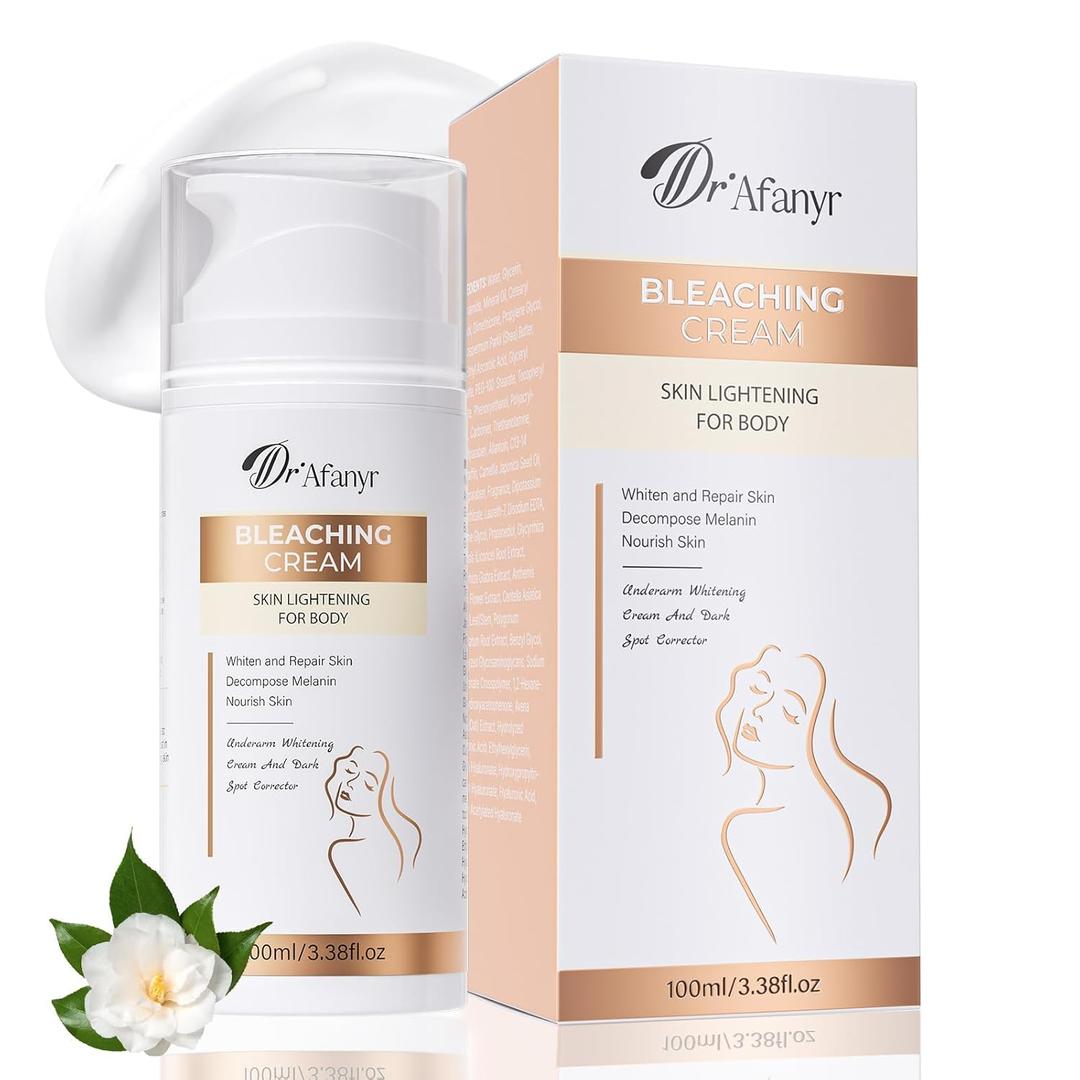 100ml Skin Bleaching Cream - Dark Spots Remover Lightening Cream & Uneven Tone Nourishing Formula Bleaching Intimate Areas & Underarms Inner Thigh, Bikini Line, Armpit Knees Elbows for All Skin Types