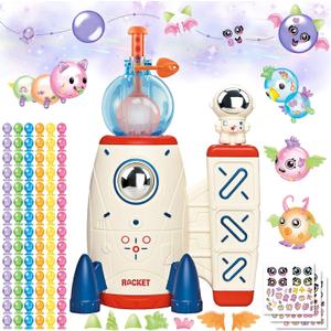 219pcs Space Magic DIY Balloon Kit with Pump, Sticky Balloon Maker Craft, Includes Bouncy Balloons, Stickers & Accessories, DIY Creative Activity Gift for Girls Boys Ages 3+