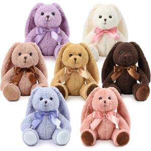 Civaner 7 Pcs Stuffed Animals Bulk 12.5 Inch Cute Soft Animal Plush Toys for Kids Birthday Gifts Baby Shower Party Decorations(Bright Color,Bunny)