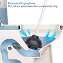 CELOX 2 Set Toilet Brush and Plunger Set, Toilet Brush and Holder Set, Toilet Bowl Brush and Holder, White