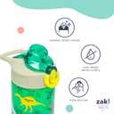 Zak Designs Sanrio Sage Water Bottle For School or Travel, 25oz Durable Plastic Water Bottle With Straw, Handle, and Leak-Proof, Pop-Up Spout Cover (Hello Kitty)