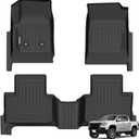 Binmotor-Floor Mats for 2015-2022 Chevy Colorado Crew Cab/GMC Canyon, TPE All Weather Protection Heavy Duty Floor Liners for Chevy Colorado-Black
