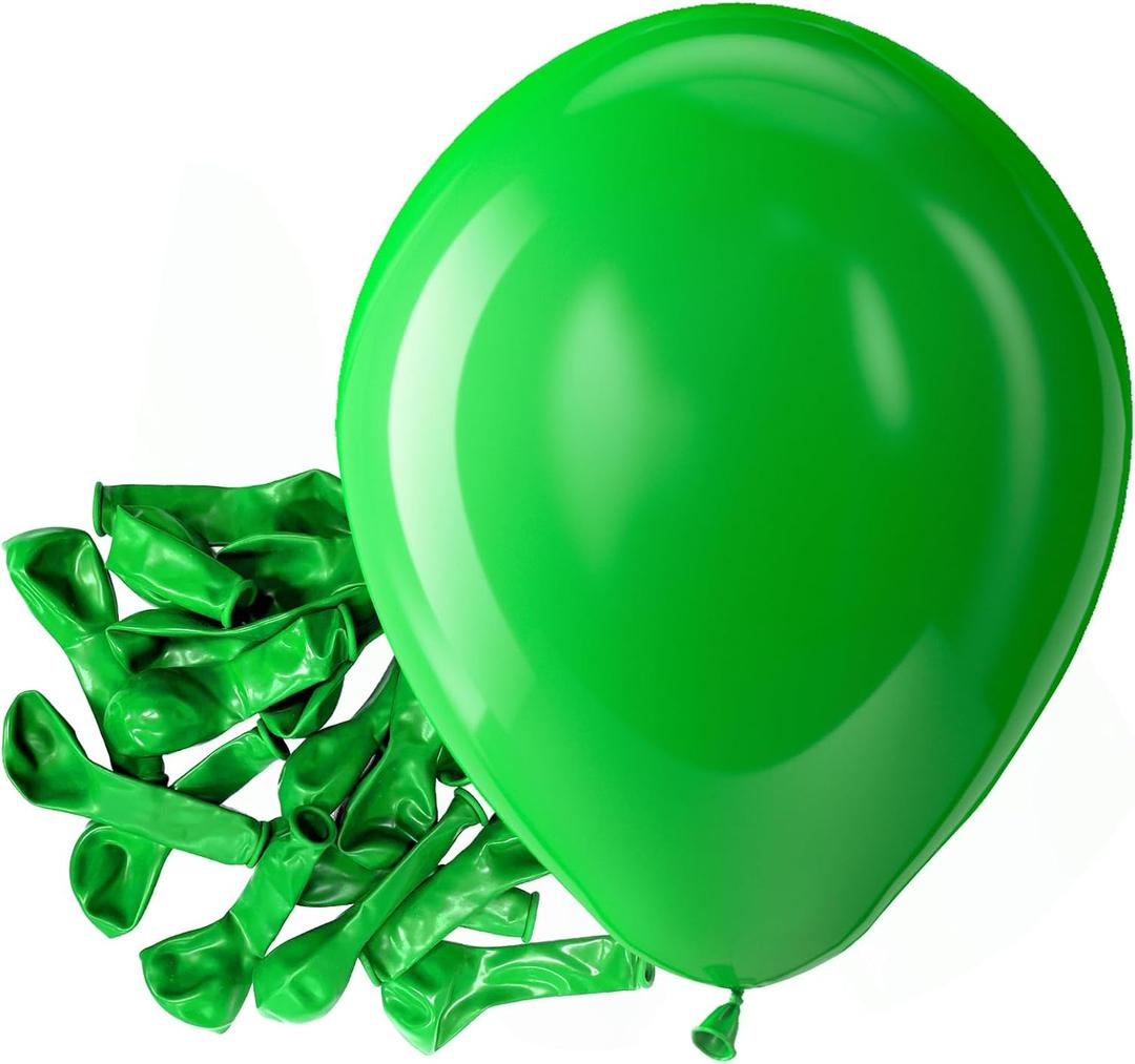 Bezente Green Balloons Latex Party Balloons - 150 Pack 5 inch Matte Small Light Green Helium Balloons for Birthday Baby Shower Christmas Jungle Safari Theme Party Decorations