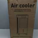 Portable Evaporative Air Cooler, Quiet Windowless Swamp Cooler with 4 Ice Packs, 2 Gallon Water Tank, Remote Control, 4 Modes & 3 Speeds, Oscillating Cooling Fan for Bedroom, Living Room and Office, 22'*12'*11'