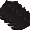 adidas Men's Athletic Cushioned Socks, 6-Pack No Show with Arch Support (Black)