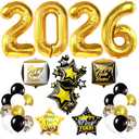 KatchOn, Happy New Years Balloons Set - 40 Inch, Pack of 42 | 2026 Balloons for Happy New Years Decorations 2026 | Happy New Year 2026 Nye Balloon | New Years Eve Party Supplies 2026, NYE Decorations