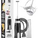 K-Brands Corded Electric Milk Frother with Plug in - Handheld Electric Whisk Stirrer Whipper - Foam Maker for Coffee, Latte, Cappuccino, Hot Chocolate – Powerful Drink Mixer