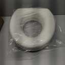 HealthSmart Enhanced Comfort 5" Raised (Round) Toilet Seat Risers for Seniors 5 Slip Resistant Pads FSA/HSA Eligible Padded Toilet Seat Elevation 15.7 x 15.2 x 6.1