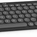 Logitech Pebble 2 Combo for Mac, Wireless Keyboard and Mouse, Slim, Quiet and Portable, Customizable, Bluetooth Mouse and Keyboard, Easy-Switch, for macOS, iPadOS - Tonal Graphite