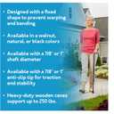 CAREX Solid Wood Walking Cane - Wooden Canes for Men & Women with 250 lb Weight Capacity - 36 Long, 1" Diameter, Wood Canes with Walnut Finish - Rubber Tip Single Point Cane, Walnut Finish, Organic Calendula, 1 Count