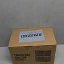 Orapoke 2 Pack Trash Bag Holder with Bamboo Cover, Metal Garbage Bag Dispenser for Kitchen Organization and Storage, Stackable Trash Bags Dispenser Under Sink Organizer Fit 13/30 Gallon Roll, Black