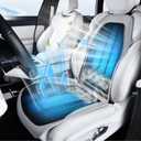 Upgraded Cooling Car Seat Cover Front Seat with Blowing&Suction, 12V-24V Ventilated Car Seat Cushion with 8 Turbo Fans, 3-Speed Adjustable Universal Fit Breathable Car Cushion for Summer Driving-Gray