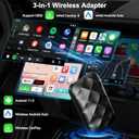 Magic Box 2.0, Wireless CarPlay Adapter for Apple CarPlay, Android Auto Adapter Converts OEM Wired to Wireless, Supports Netflix/YouTube/TF Card for iPhone iOS 10+ & Android