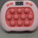 Intoypad Pop Game Light Up Fidget Toy for Kids, 6 Modes LED Screen Quick Push Controller Electric Fidget Popper Bubble Game Car Games Travel Activities Birthday Toys for Girls Pink