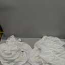 Lush Decor Ruched Ruffle Elastic Easy Wrap Around Bed Skirt Single Queen/King/Cal King Off White - Queen Bed Skirt - Dust Ruffle - Cream Bedskirts