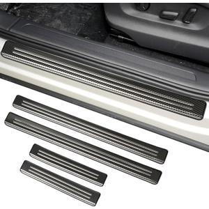 BILOPER Stainless Steel Door Sill Protector for Volkswagen Tiguan 2018-2024 2025 Accessories Interior VW Tiguan Door Entry Guard Cover Trim