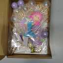 Mermaid Cake Topper Under The Sea Cake Toppers set with Little Mermaid Seaweed Bubble Golden Leaves for Mermaid Birthday