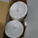 Homemory 6"x3" Outdoor Waterproof Flameless Candles, LED Candles, Battery Operated Candles with Remote and Timers, Electric Fake Plastic Pillar Candles, Ivory White, Set of 2