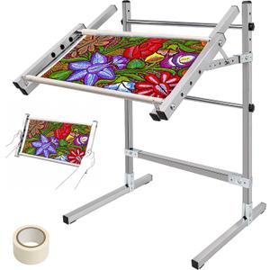 Stainless Steel Cross Stitch Floor Stand – Height & Angle Adjustable