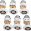 BESTonZON Shower Door Wheels Replacement Kit 6 Pack 0.98X0.54X1.26 Inch Bathroom Pulley for Sliding Glass Shower Door Hardware