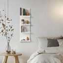 Homaterial 4 Tiers Floating Shelves, Wall Mounted, White, Big 4 Tier|38" Height