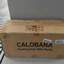 CALOBANA Inflatable Floating Dock with Dog Ramp for Adults & Pets (Size: 8' x 6')