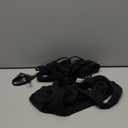 ZAFUL Women's Tie Back Padded High Cut Bralette Bikini Set Two Piece Swimsuit (Large, 1-Black)